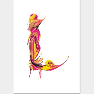 Colorful Painted Initial Letter L Posters and Art